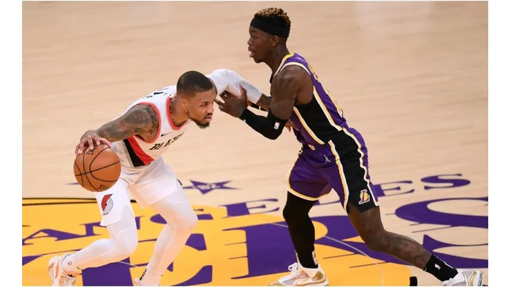 Damian Lillard & Dennis Schroder. (Getty)