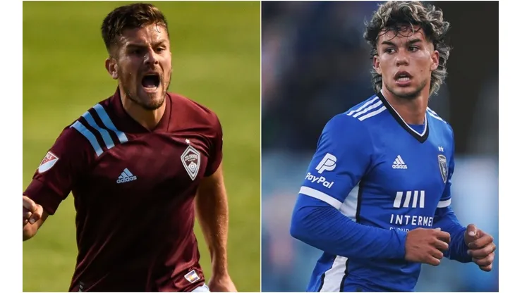 Diego Rubio of Colorado Rapids (left) and Cade Cowell of San Jose Earthquakes (right). (Getty / San Jose Earthquakes @ Facebook)