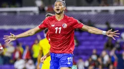 Ariel Lassiter celebrating Costa Rica's second goal. (Twitter @GoldCup)