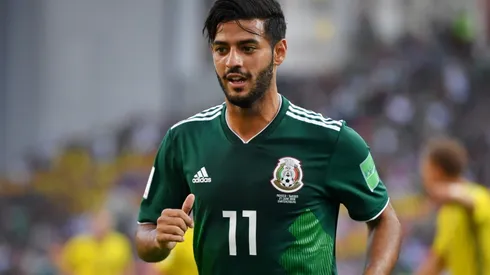 Carlos Vela of Mexico looks on. (Getty)
