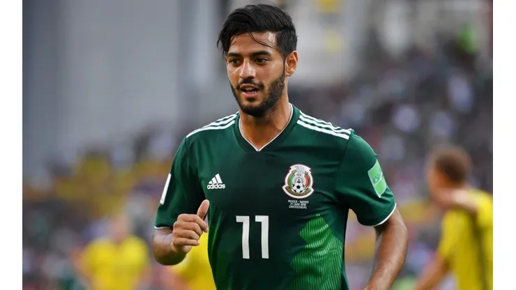 Carlos Vela of Mexico looks on. (Getty)