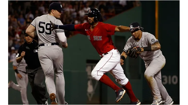 Xander Bogaerts vs. the Yankees. (Getty)