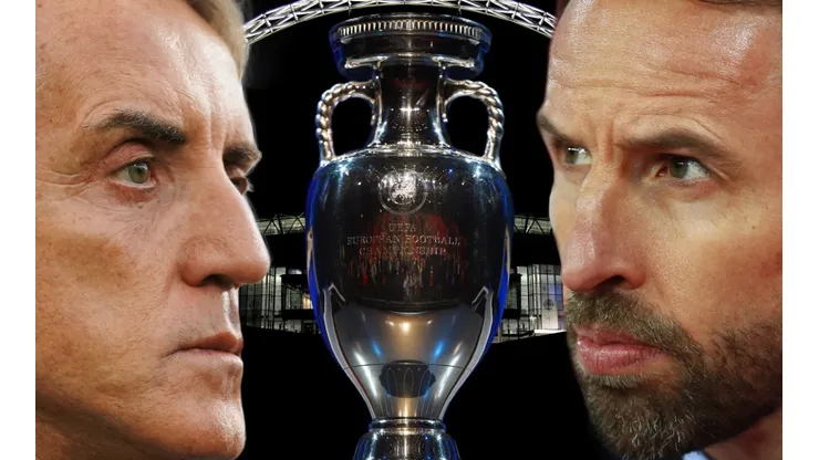 Roberto Mancini of Italy (left) and Gareth Southgate of England (right). (Getty)