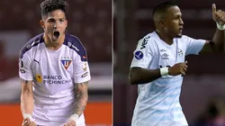 Luis Amarilla of LDU Quito (left) and Leo Pereira of Gremio (Getty).