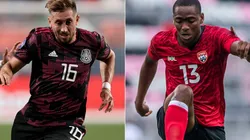 Hector Herrera of Mexico (left) and Reon Moore of Trinidad and Tobago (right). (Getty / TTFA @ Facebook)