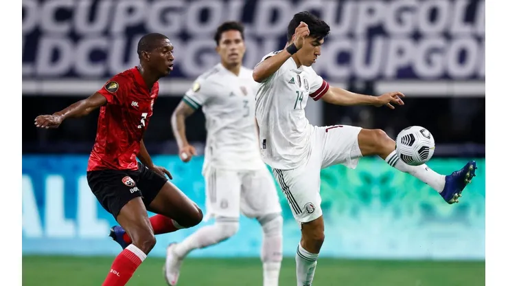 Hashim Arcia of Trinidad and Tobago (left) and Erick Gutierrez of Mexico (Getty).