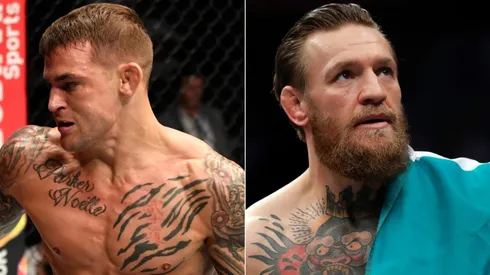 Dustin Poirier and Conor McGregor will take the Octagon by storm for the third time. (Getty)