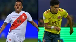 Christian Cueva of Peru (left) and Luis Díaz of Colombia (Getty).