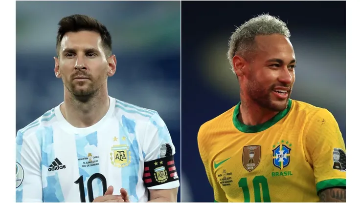 Lionel Messi and Neymar will face each other again in the Copa America 2021 final. (Getty)