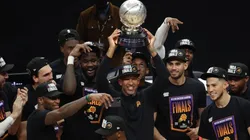 Phoenix Suns celebrate after winning the Western Conference. (Getty)