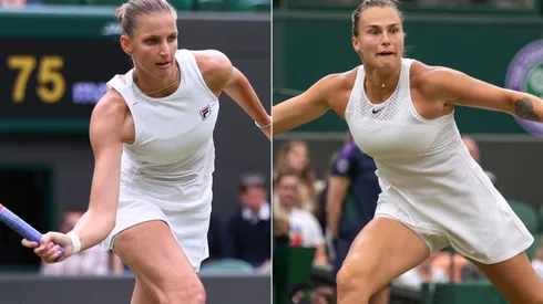 Karolina Pliskova (left) and Aryna Sabalenka (Getty).