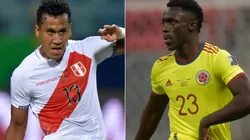 Renato Tapia of Peru (left) and Davinson Sánchez of Colombia (Getty).