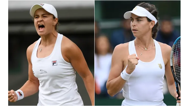 Ashleigh Barty (left) and Ajla Tomljanovic (Getty).