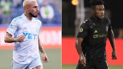 Diego Fagundez of Austin FC (left) and José Cifuentes of LAFC (Getty).