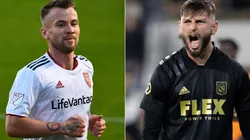 Albert Rusnak of Real Salt Lake (left) and Tristan Blackmon of LAFC (right). (Getty, LAFC @ Facebook)