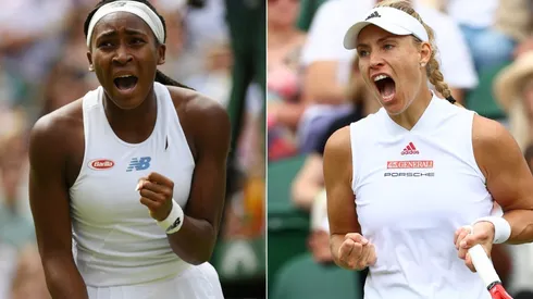Cori "Coco" Gauff of USA (left) and Angelique Kerber of Germany (Getty).