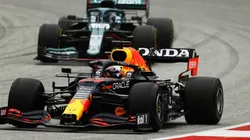 Max Verstappen of Red Bull leads Lance Stroll of Aston Martin (Getty).