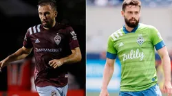 Nicolas Benezet of Colorado Rapids (left) and Joao Paulo of Seattle Sounders (right). (Getty)