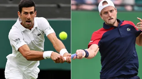 Novak Djokovic of Serbia (left) and Denis Kudla of the United States (right). (Getty)