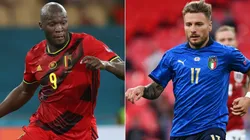 Romelu Lukaku of Belgium (left) and Ciro Immobile of Itlay (Getty).