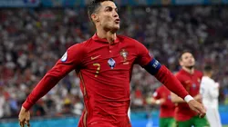 Cristiano Ronaldo of Portugal celebrates after scoring. (Getty)