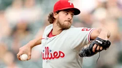 Aaron Nola tied the MLB record for consecutive strikeouts. (Getty)