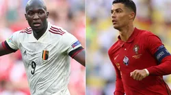 Romelu Lukaku of Belgium (left) and Cristiano Ronaldo of Portugal (right). (Getty)
