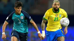 Piero Hincapié of Ecuador (left) and Gabriel Barbosa of Brazil (Getty).
