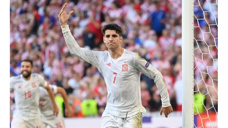 Morata gave Spain the edge in extra time. (Getty)