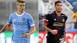 Keaton Parks of New York City FC (left) and Miles Robinson of Atlanta United (Getty).