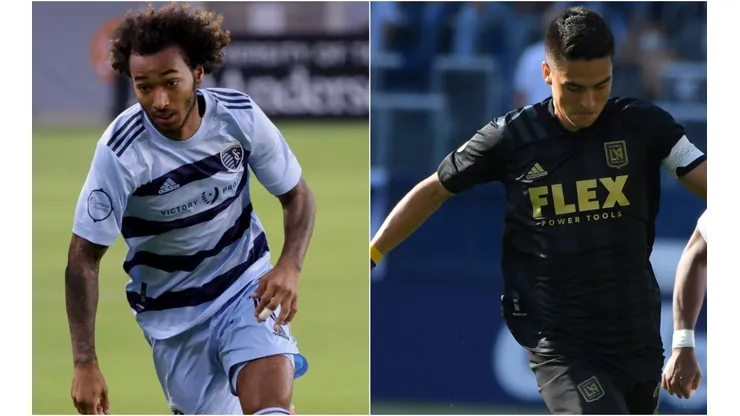 Gianluca Busio of Sporting Kansas City (left) and Eduard Atuesta of Los Angeles FC (right). (Getty)