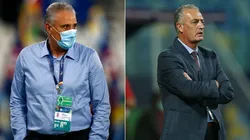 Tite, manager of Brazil (left), and Gustavo Alfaro, coach of Ecuador. (Getty)