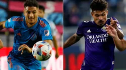 Julian Carranza of Inter Miami (left) and Junior Urso of Orlando City (right). (Getty)