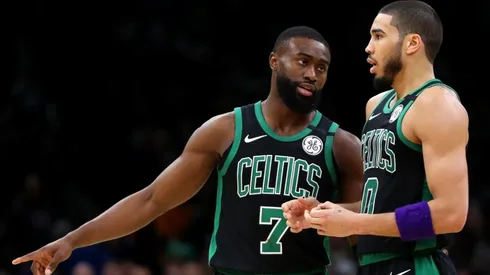Jaylen Brown & Jayson Tatum. (Getty)