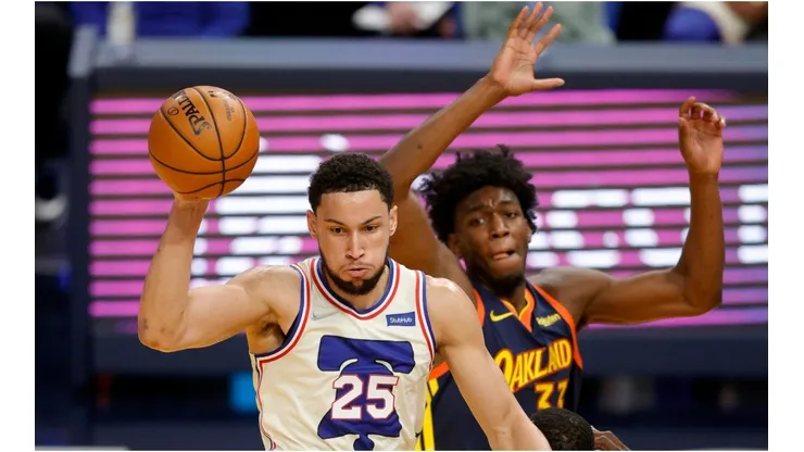 Ben Simmons & James Wiseman. (Getty)