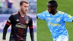 Brooks Lennon of Atlanta United (left) and Jamiro Monteiro of Philadelphia Union (Getty).