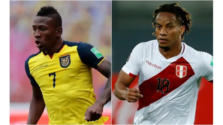 Pervis Estupiñan of Ecuador (left) and André Carrillo of Peru (Getty).