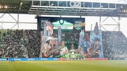 A tifo honoring Texas icons is raised before the start of the inaugural home game between the San Jose Earthquakes (Getty)
