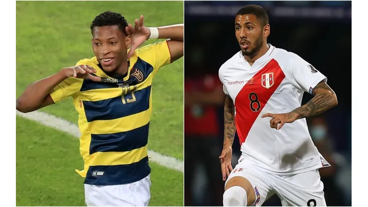 Gonzalo Plata of Ecuador (left) and Sergio Peña of Peru (Getty).