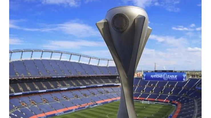 The inaugural 2021 Nations League Finals trophy (Instagram @concacaf).