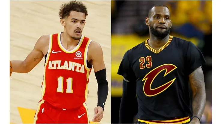 Trae Young (left) & LeBron James. (Getty)
