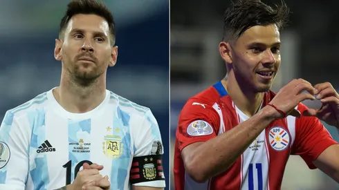 Lionel Messi (left) and Angel Romero (right). (Getty)