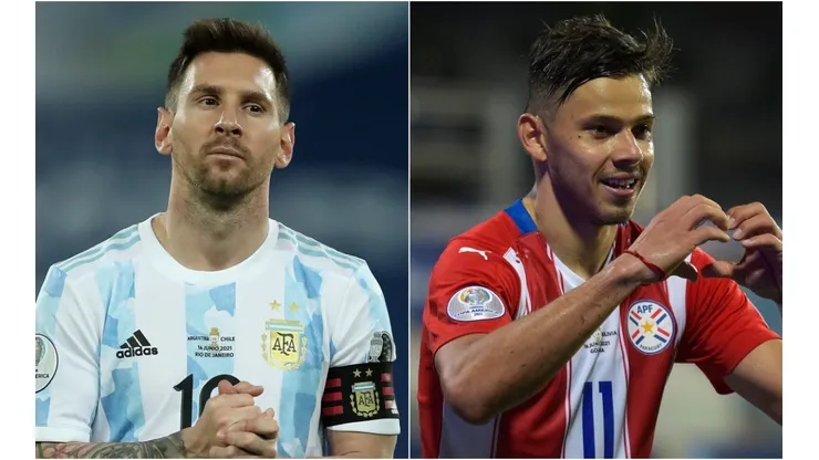 Lionel Messi (left) and Angel Romero (right). (Getty)