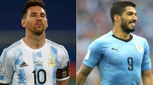 Lionel Messi of Argentina (left) and Luis Suárez of Uruguay (right). (Getty)