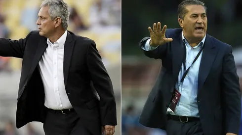 Colombia's manager, Reinaldo Rueda (left), and Venezuela's coach, José Peseiro (right). (Getty).