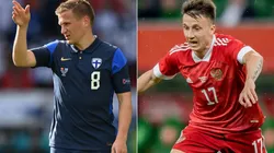 Robin Lod of Finland (left) and Aleksander Golovin of Russia (Getty).