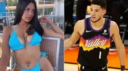 Aliza Jane (left) & Devin Booker. (Getty)