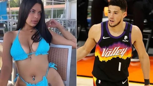 Aliza Jane (left) & Devin Booker. (Getty)