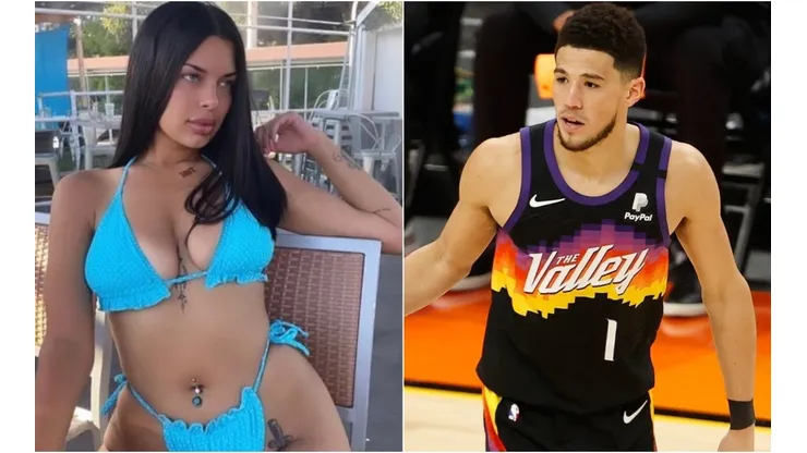 Aliza Jane (left) & Devin Booker. (Getty)