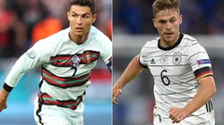 Cristiano Ronaldo of Portugal (left) and Joshua Kimmich of Germany (Getty).